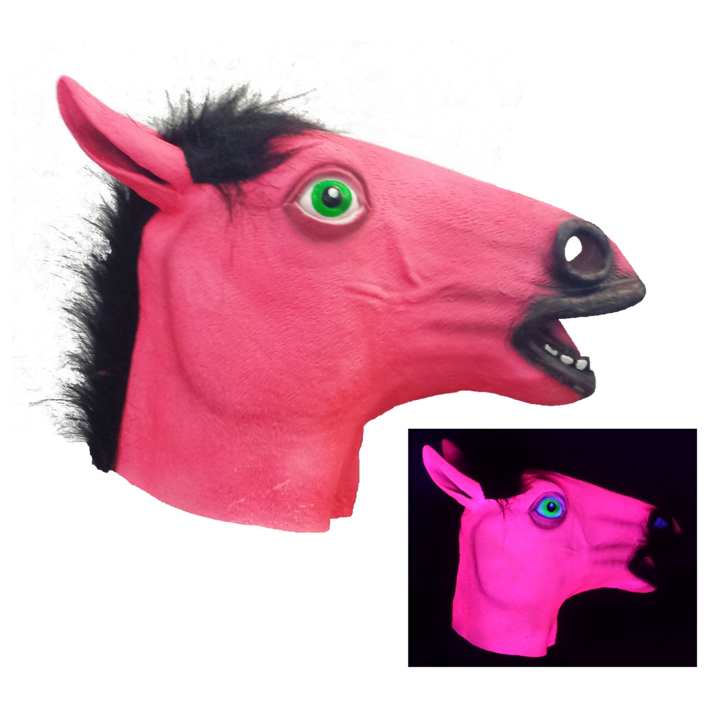 Neon Horse Mask Pink