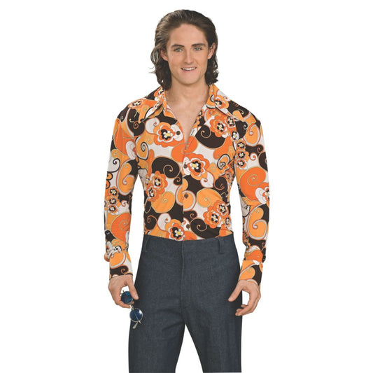 Orange 70's Groovy Shirt
