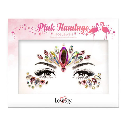 Pink Flamingo Face Jewels