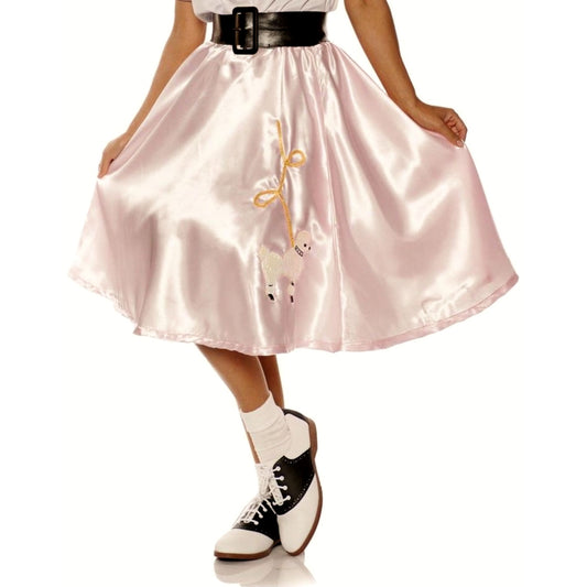50's Pink Satin Poodle Skirt