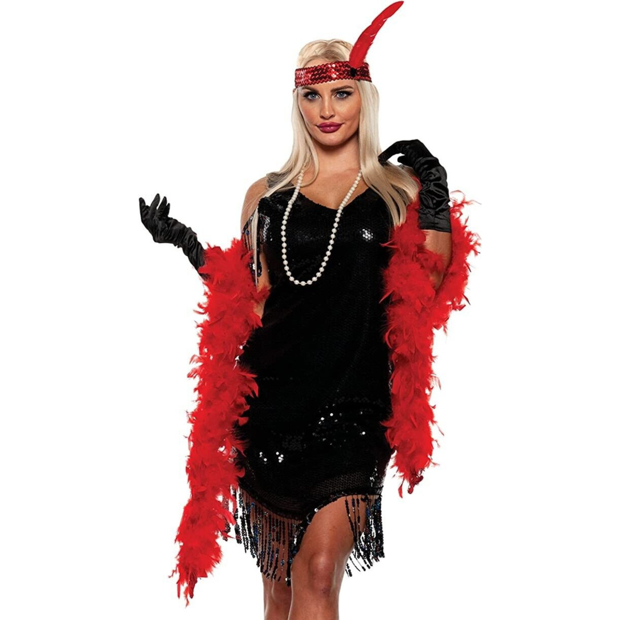Flapper Accessory Kit - Red – Costume & Make Up Shop