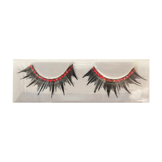 Red Rhinestone Eyelashes