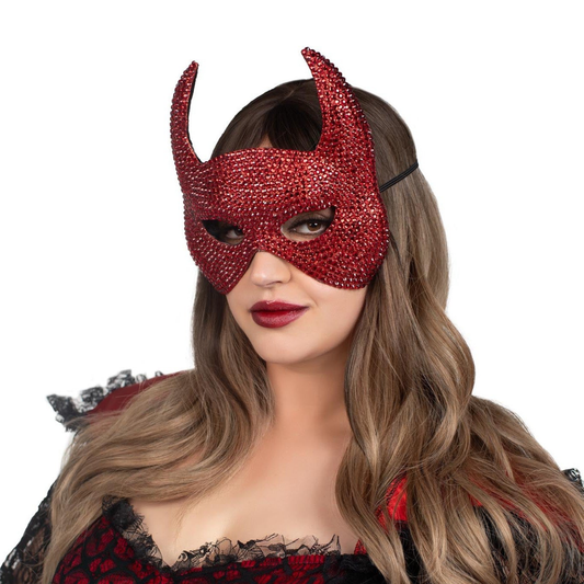 Rhinestone Devil Mask