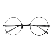 Round Glasses with Black Frames