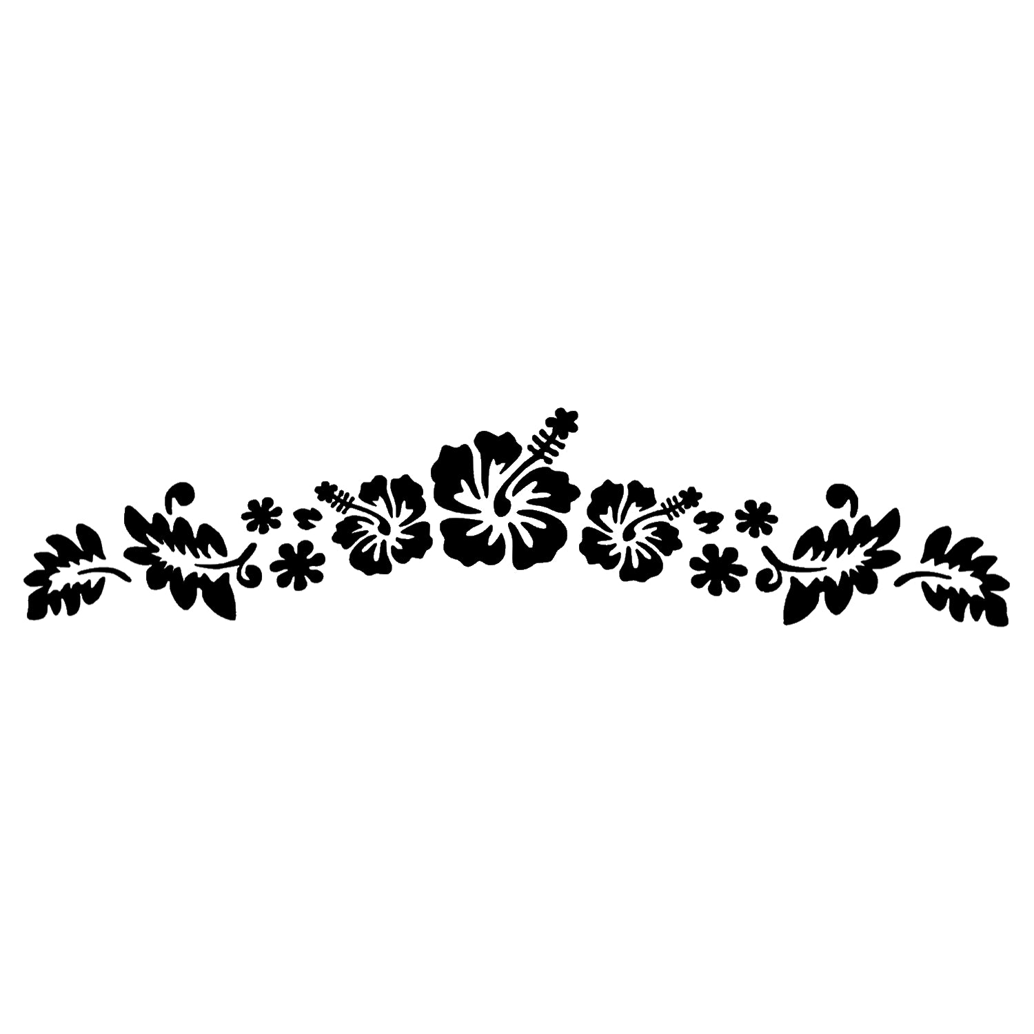 Small Hibiscus Band Adhesive Stencil