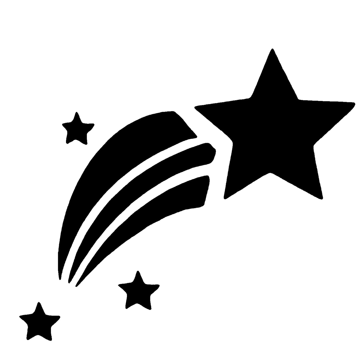 Star With Tail Adhesive Stencil