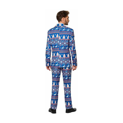 Suitmeister Blue Nordic Christmas Suit