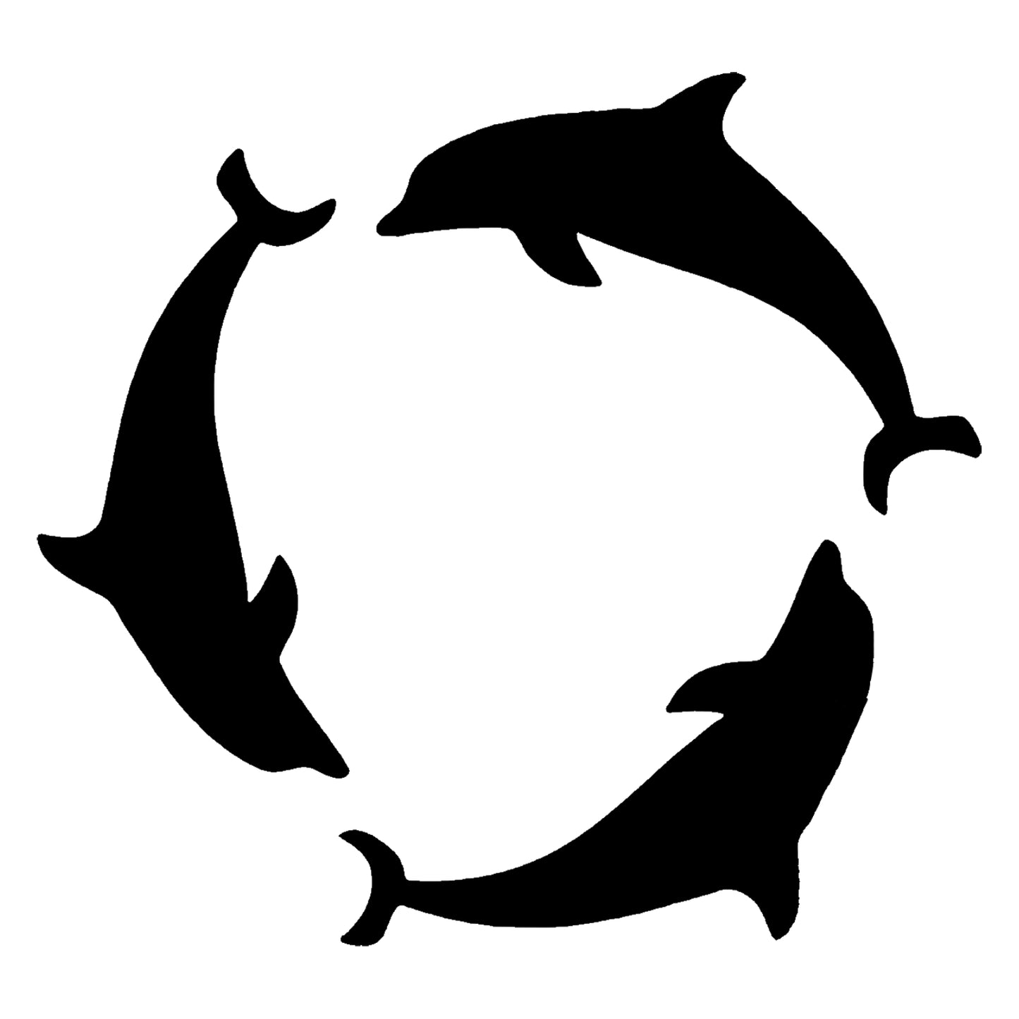 Three Dolphins Adhesive Stencil