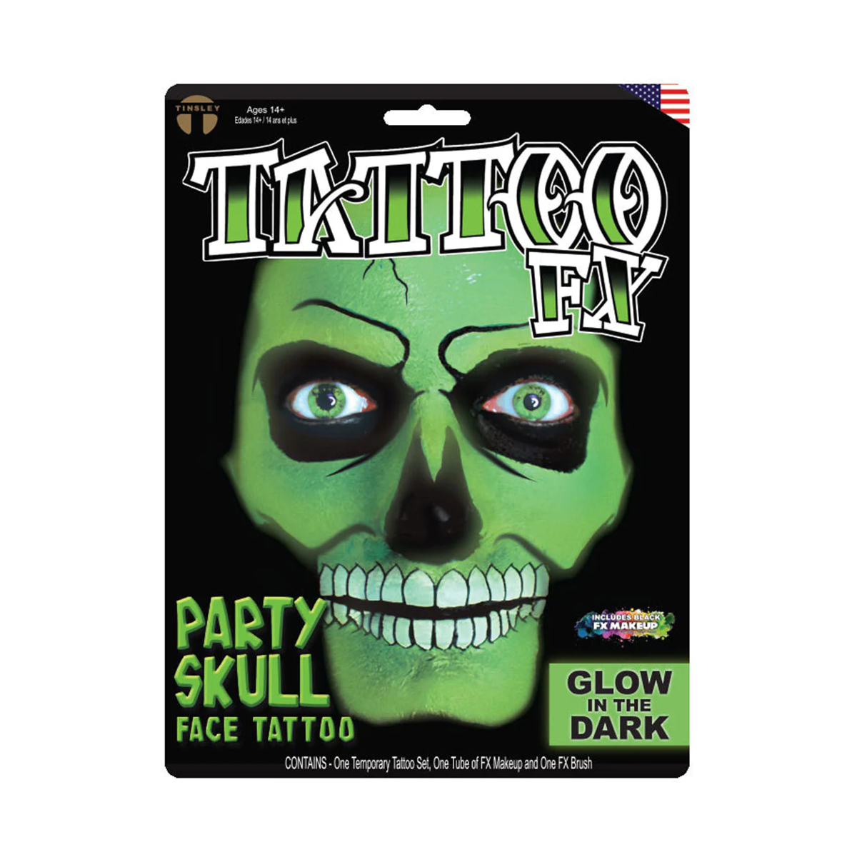 Tinsley Glow Skull Tattoo