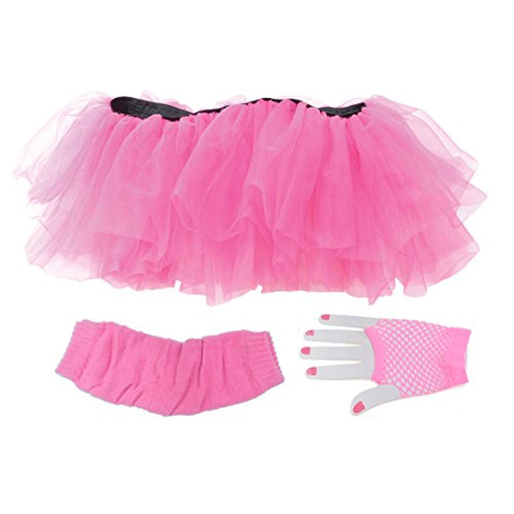 80's Neon Pink Tutu Set