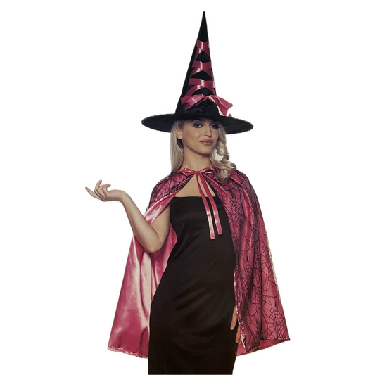 Witch Hat and Cape Set - Pink