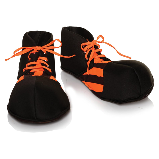 Neon Black and Orange Clown Shoes