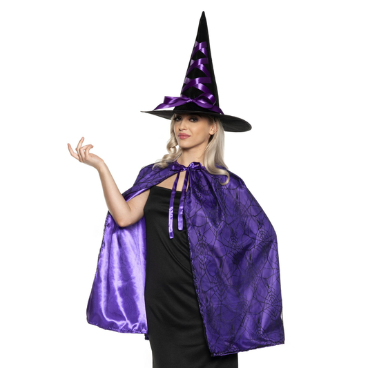 Purple Witch Hat and Cape Set
