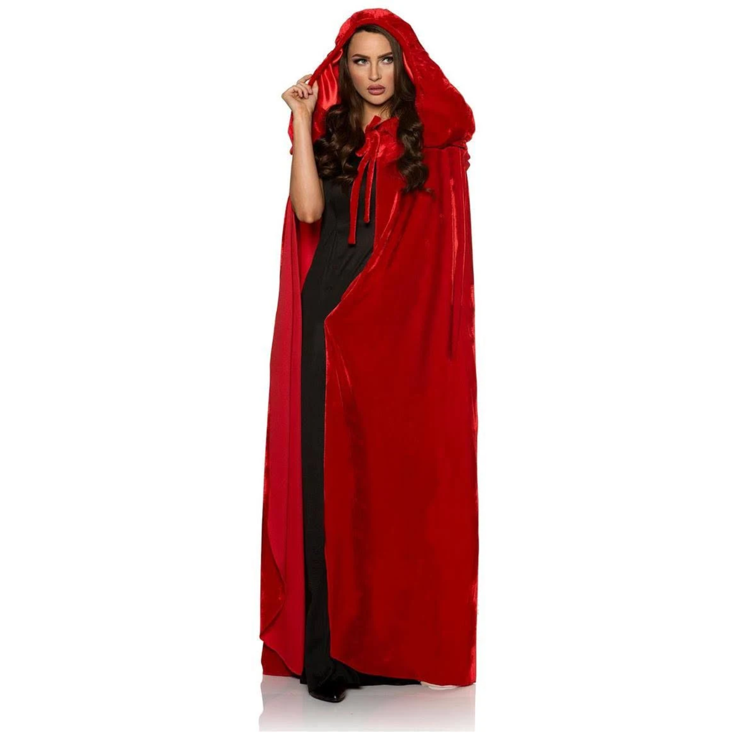 Velvet Cape with Deluxe Hood Red