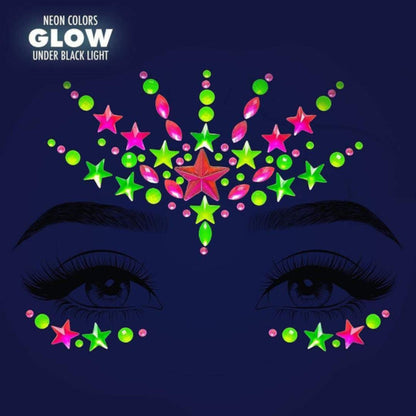 Vibe Neon Black Light Face Jewels