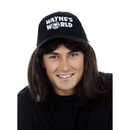 Wayne from Waynes World Wig with Hat Costume Set