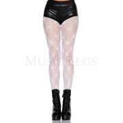 White Bow Lace Pantyhose