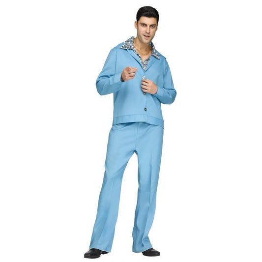 70's Baby Blue Leisure Suit Costume