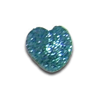 T-6 Glitter Turquoise Small Heart Nose Tip
