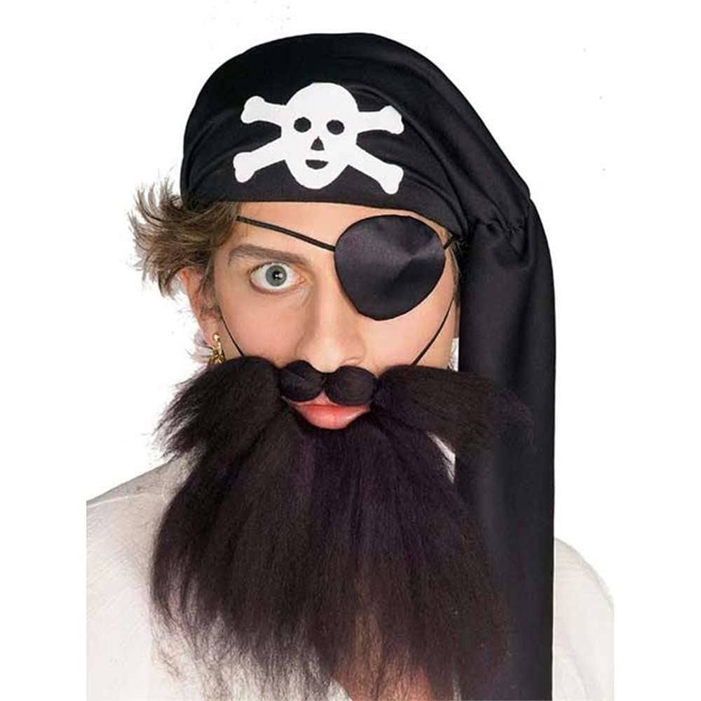 Pirate Beard and Moustache Black