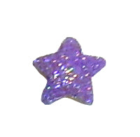 T-3 Glitter Lavender Star Nose Tip