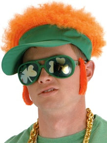 Shamrock Afro Visor Hat