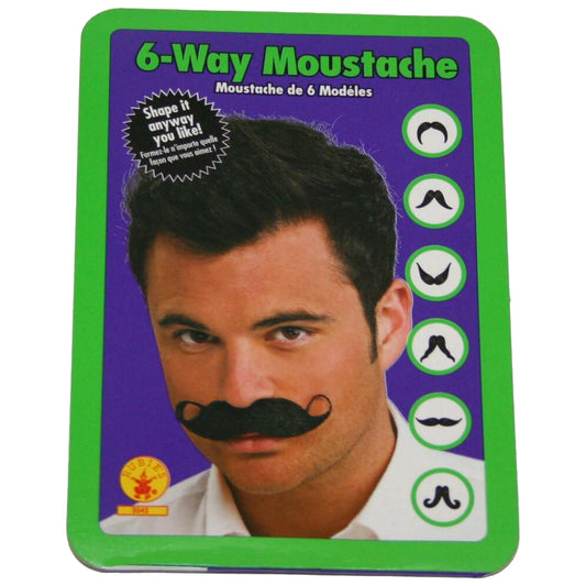 6-Way Black Moustache