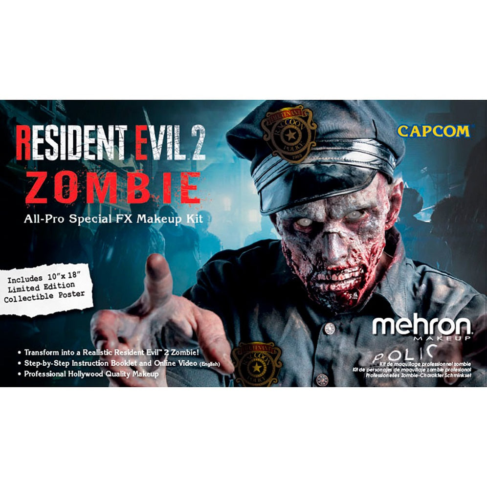 Mehron Pro Resident Evil 2 Zombie Special FX Make Up Kit