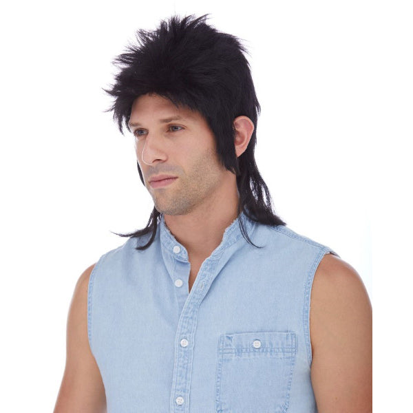 Mullet Wig Black