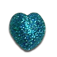 T-5 Glitter Turquoise Large Heart Nose Tip