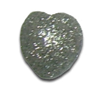 T-5 Glitter Silver Large Heart Nose Tip
