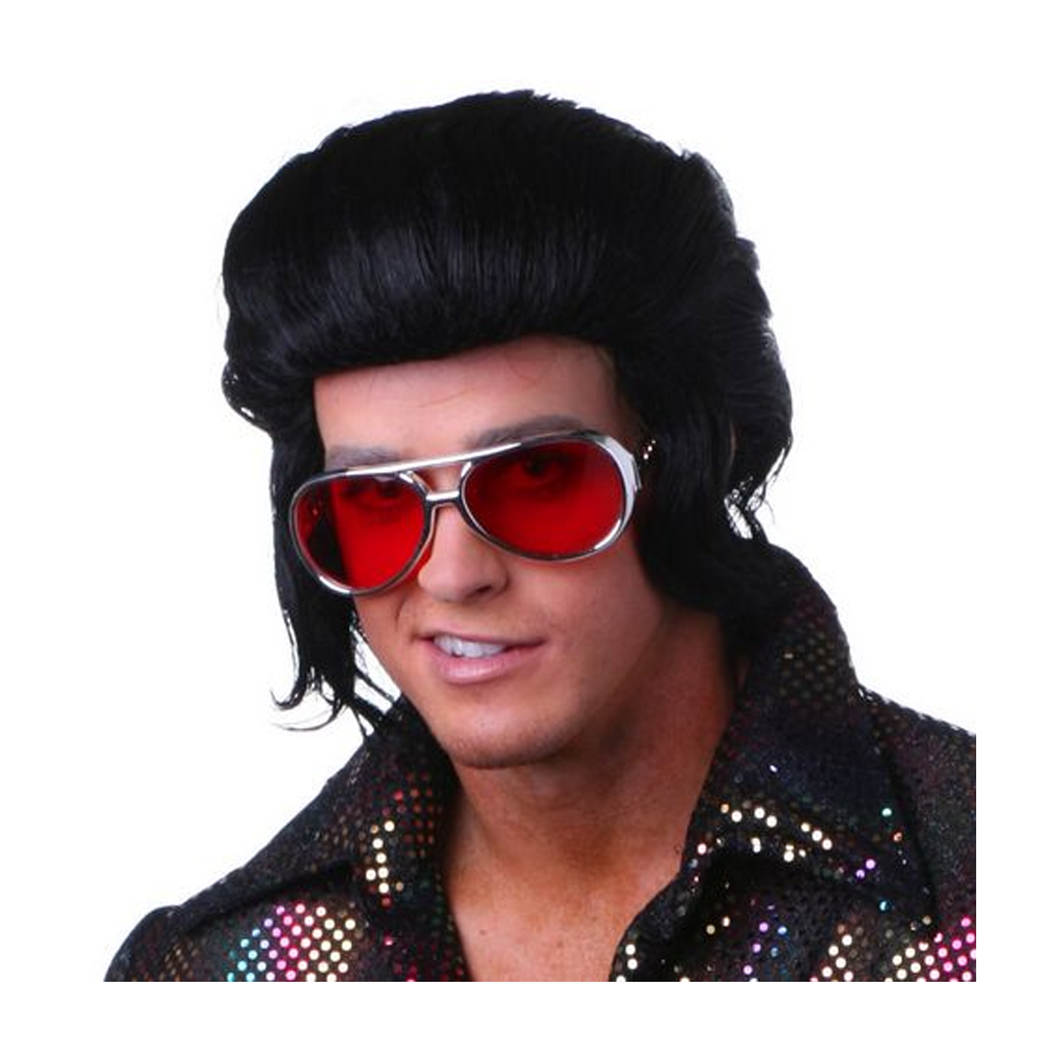 Elvis Pompadour Black Wig