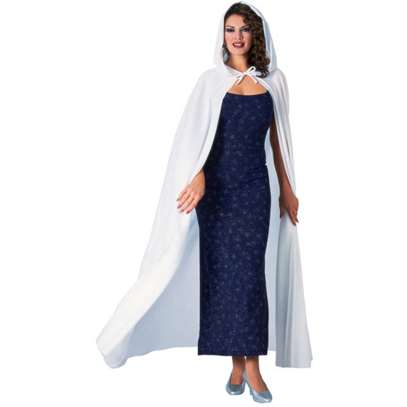 Full Length Hooded Cape White