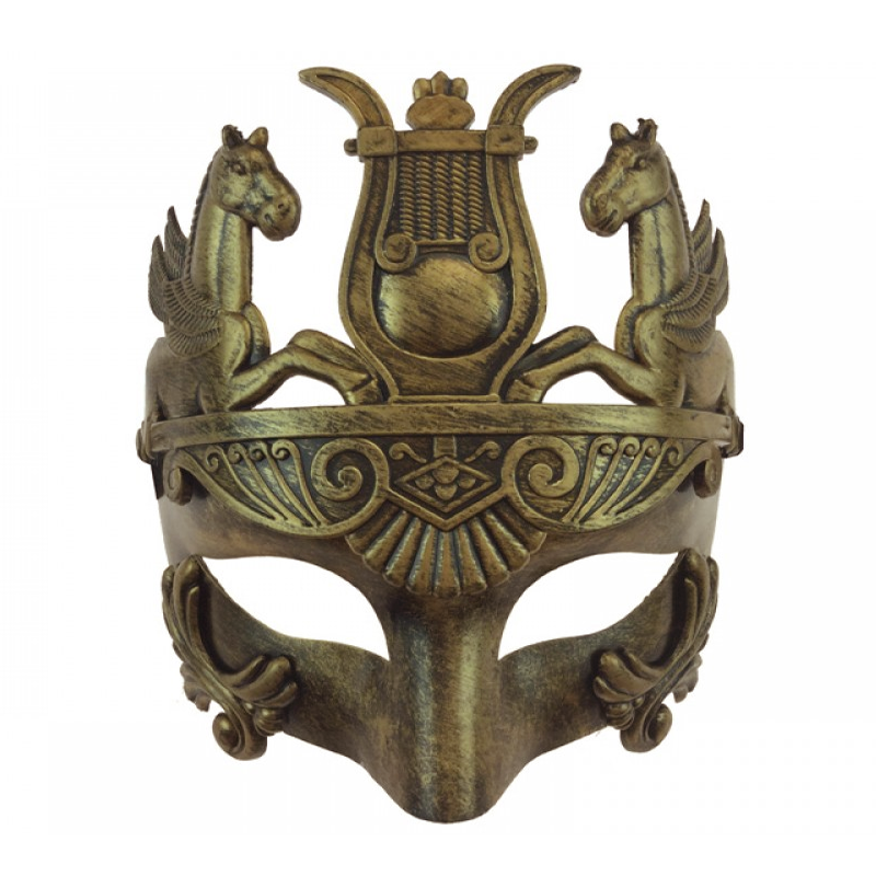 Pegasus Grecian Masquerade Mask - Gold