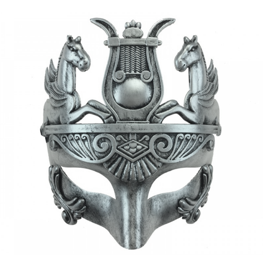 Pegasus Grecian Masquerade Mask - Silver