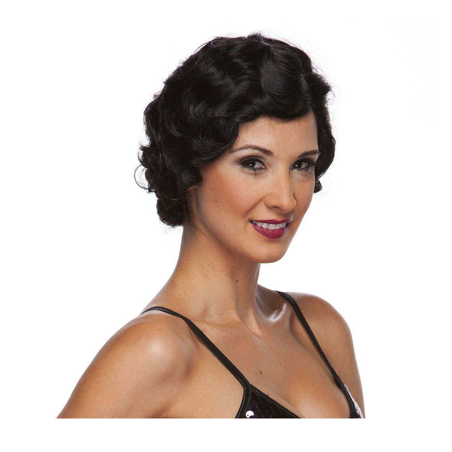 Roaring 20's Black Fingerwave Wig