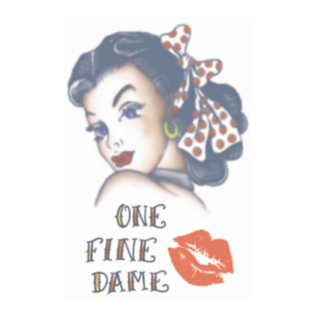 Tinsley 1940s Hottie Girl Pin Up Tattoo