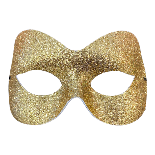 Glitter Venetian Masquerade Mask - Gold