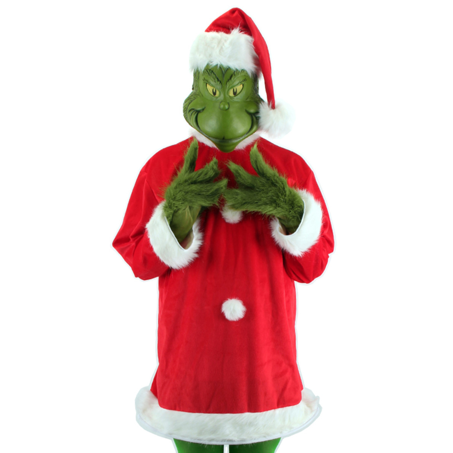 Dr. Seuss The Grinch Santa Costume Deluxe with Full Mask