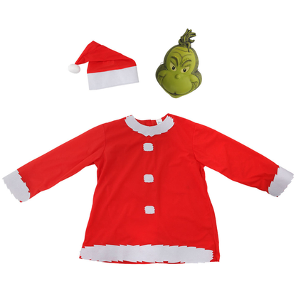Dr. Seuss The Grinch Santa Costume with Half Mask