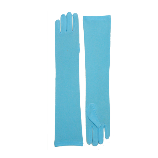 Blue Long Nylon Gloves