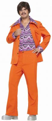 70's Orange Leisure Suit Costume