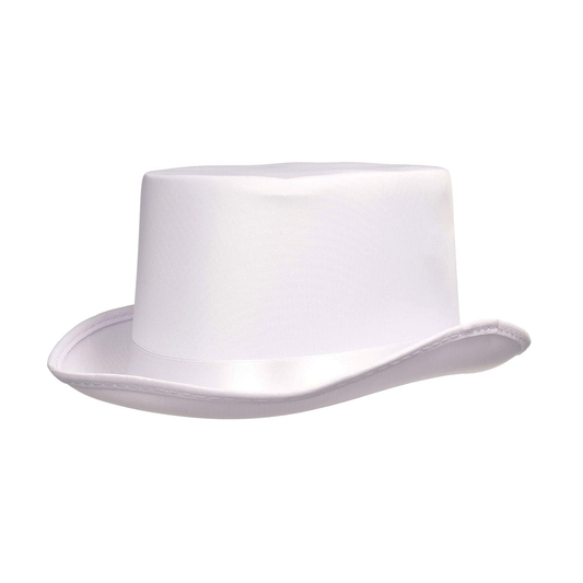 Satin Top Hat White